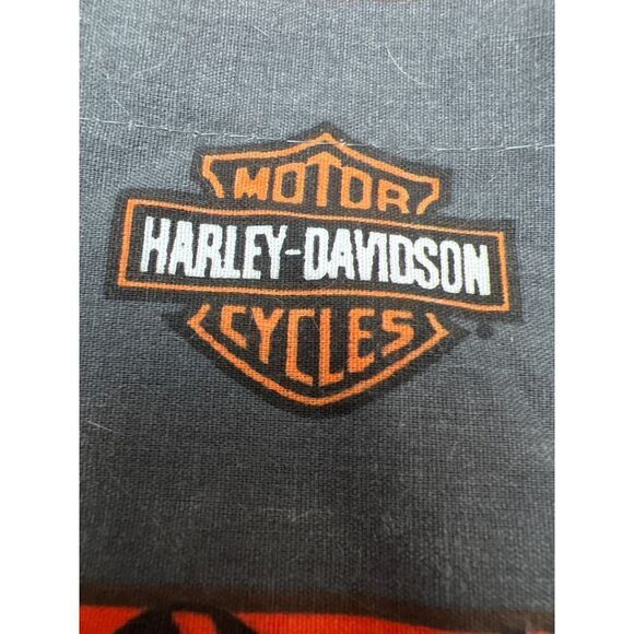 Harley Davidson Flames 83x17 Inch Window Valance motorcycles curtains lot of 2 - Picture 4 of 7